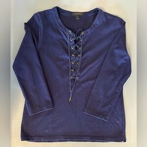 J. Crew Navy Blue 3/4 Sleeve T-Shirt. Size S